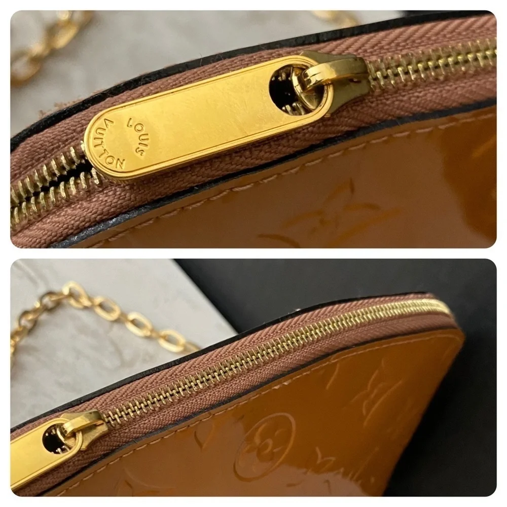 LOUIS VUITTON Monogram Vernis Pouch to Shoulder Crossbody Bag CA2113
